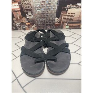 Chaco Wayfarer Tornado Strappy Sandals Gray Leather Women 10 Criss Cross Outdoor